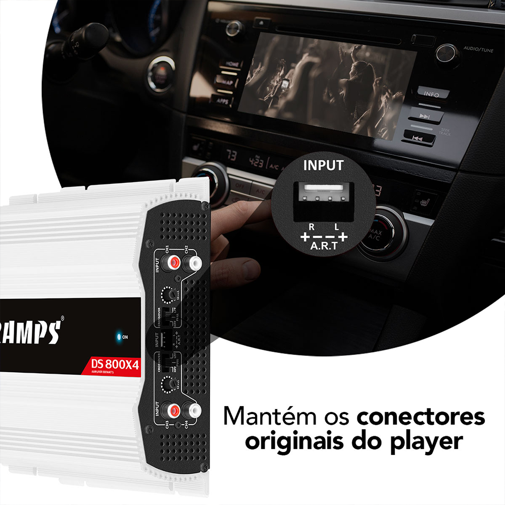 Módulo De Potência Taramps Ds-800x4 800rms 4 Canais Módulo De Potência Taramps Ds-800x4 800rms 4 Canais